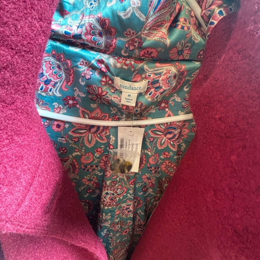 Sundance Teal and Pink Floral Coat
